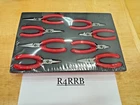 Snap-on Tools RED SOFT GRIP MIX Nose 8 PIECE Precision Pliers FOAM Set PLP800A