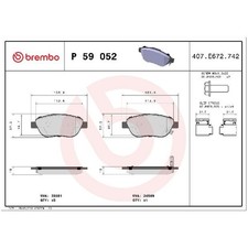 Satz Bremsbeläge Bremsklötze vorne für Opel Corsa D S07 24065900