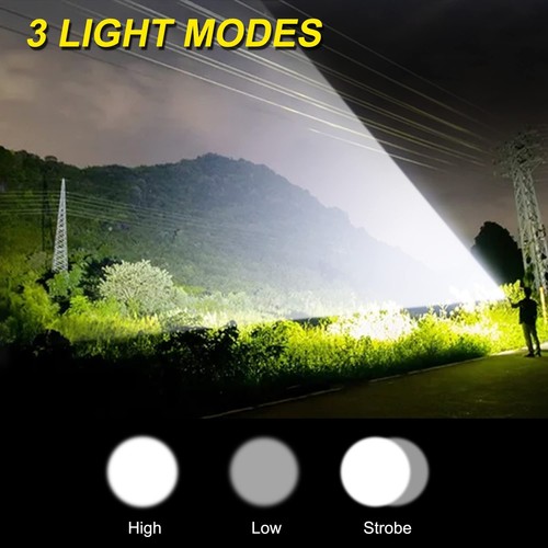Torce LED Ricaricabili USB 2000 Alti Lumen, Piccole e Luminose Tasca Fl... - Foto 8 di 9