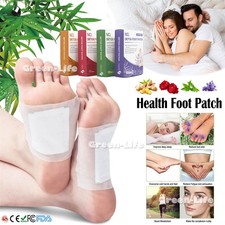 10x Foot Detox Pads Cleansing Patch Pain Relief Soothing Herbal all-natural Pads