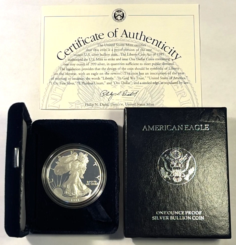American Eagle 1 oz Precious Metal Content per Unit 1994 Silver