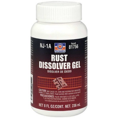 Permatex 81756, One Rust Remover 8 oz Bottle Rust Dissolver Gel