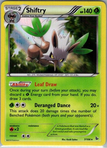 Shiftry 7/106 Holo Rare Flashfire Pokemon LP