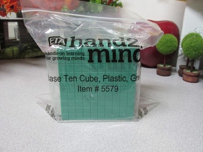 ETA Hand2Mind Base Ten Cube Plastic Green #5579