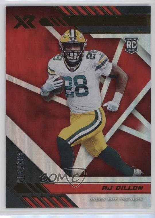 2020 Panini XR Rookie Red 233/249 AJ Dillon #125 13hf