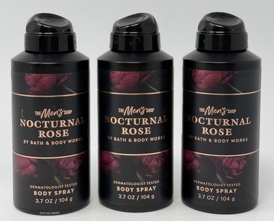 3 BATH & BODY WORKS MENS SHOP NOCTURNAL ROSE SPRAY MIST PEPPER ROSE CEDARWOOD