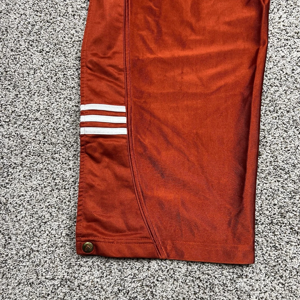 Pantalones Adidas De Colección Para Hombre Grandes Naranja Brillante Deslumbrante Sedoso Snap Tear Away Y2K Foto 4 de 4