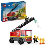 Lego City Fire Engine With Ladder Toy For Toddlers - Vehicle Set With A Truck An