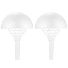 2 Sets Foam Bouquet Holder Wedding Bridal Handle DIY Artificial Flowers White