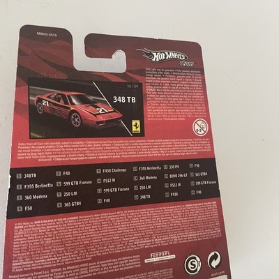 Hot Wheels Ferrari Racer 348 TB Red #21 New old stock Unopened | eBay