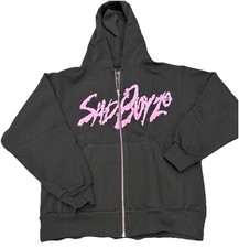 Sad Boyz x Anti Social Social Club Hoodie. Black With Pink Writing. Small. NWOT