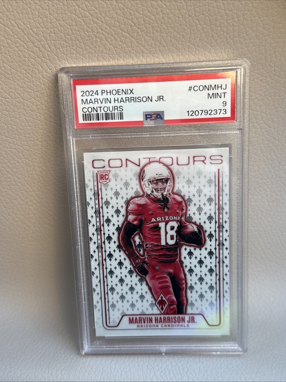 Marvin Harrison Jr 2024 Phoenix Contours Rookie Card PSA 9 Arizona Cardinals