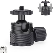 Mini Ball Head-C19 Mount Tripod Head-CNC Metal Low Profile Ballhead 360  Pan ...