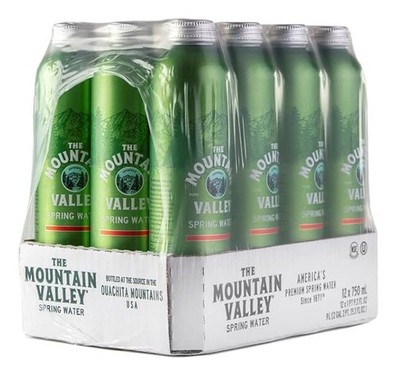 The Mountain Valley 750 mL Spring Water in Aluminum Can 12pk