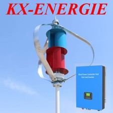 5KW Vertikale Windkraftanlagen Kit Windgenerator 220V mit On Grid Wechselrichter