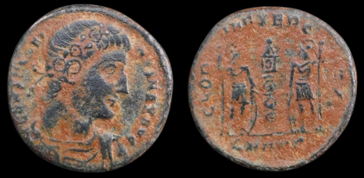 超希少　NGC-XF　ローマ帝国 コンスタンティヌス1世 AD307~337 ローマ帝国 コンスタンティヌス 1 世の鍬 307-337 AD AE Numm NGC