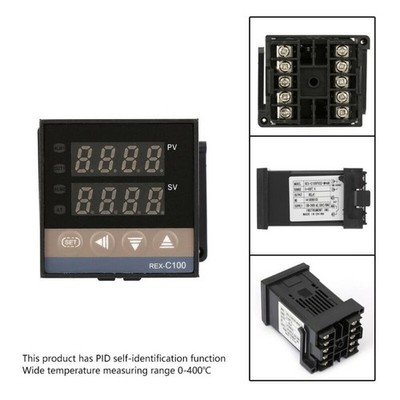 PID DigitalTemperaturregler REX-C100 0-400°C Ausgangsrelais K Typ Thermoelement