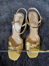 Women  s Jewel Badgley Mischka Gold Size 10 Heels