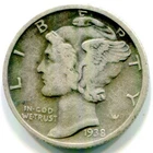 1938-S SILVER MERCURY DIME !!  Better Date !!
