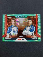 2025 Topps Chrome F1 Liam Lawson RC Isack Hadjar RC Aqua RayWave 40/199 #169 CRK