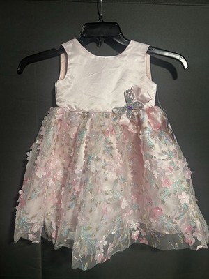 Blueberi Boulevard 3D Dancing Flower Petal Dress 3T Pink Girls Toddlers