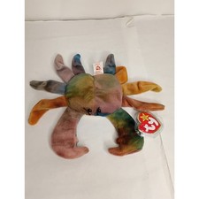 Ty Tie-Dye Crab Plush - Green, Blue, Orange, Pink