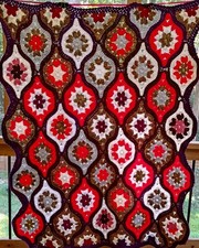 New Handmade Knitted Baby Blanket Multicolor For baby, size 39"x30"