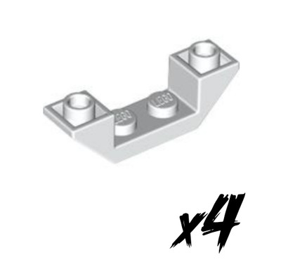 4x LEGO 32802   4x2 Spitze   inverted Slope   weiß   white