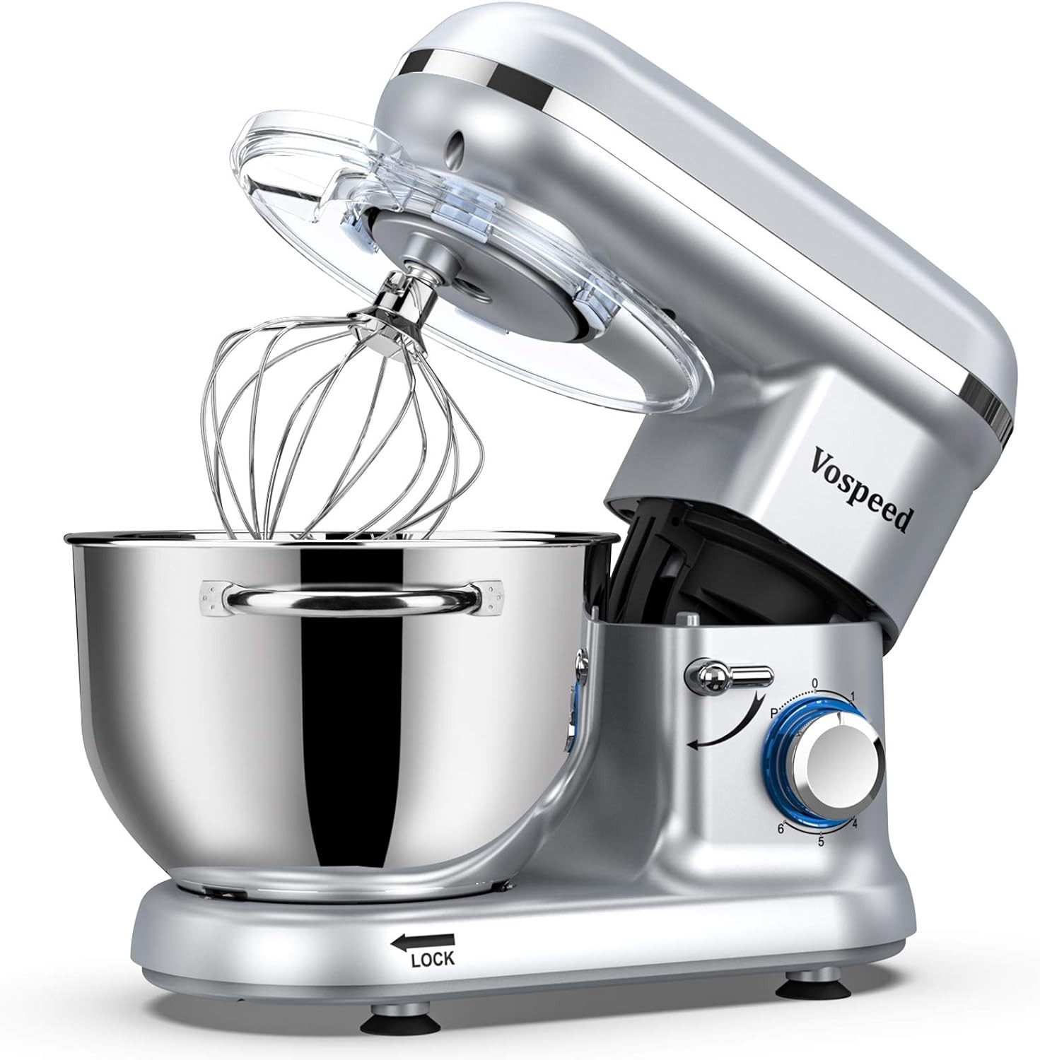 Stand Mixer 6.2L Electric Food Mixer with Bowl, Beater, Hook, Whisk & Spatula,