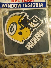 NEW GREEN BAY PACKERS - NFL TEAM WINDOW INSIGNIA - WISCONSIN FOOTBALL FANS 80'S