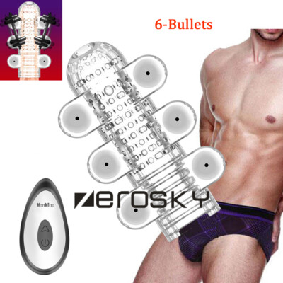 Vibrating Penis Head Massager Men Masturbator Glans Vibrator Bullet Sex Toy 