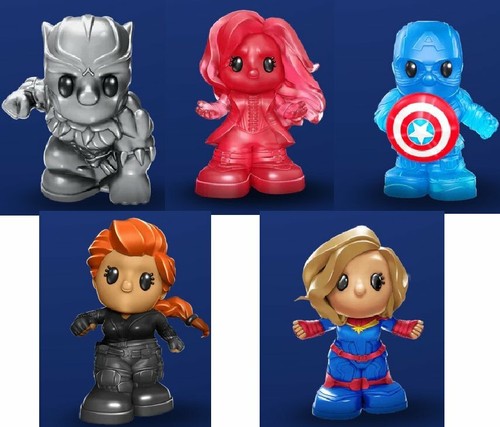 Ooshies - Woolworths 2020 Collectable  -  Marvel x 5 Ooshies - Picture 1 of 6
