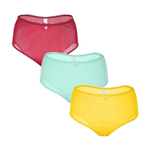 Varsbaby transparente High Waist Unterwäsche Höschen 3er Pack sexy durchsichtige Slips - Bild 17 von 18