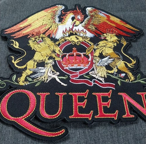 Large QUEEN Classic Rock Band Licensed Battle Jacket Back Patch ~ Crest Logo - Picture 5 of 7