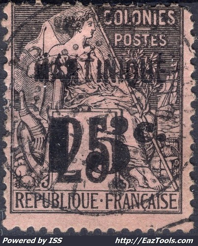 MARTINIQUE ALPHEE DUBOIS N° 17 AVEC OBLITERATION A VOIR - Afbeelding 1 van 2