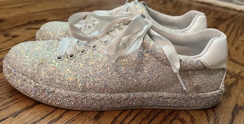 Damen-Tennisschuhe Glitzer weiß Größe 7,5 Call It Frühling