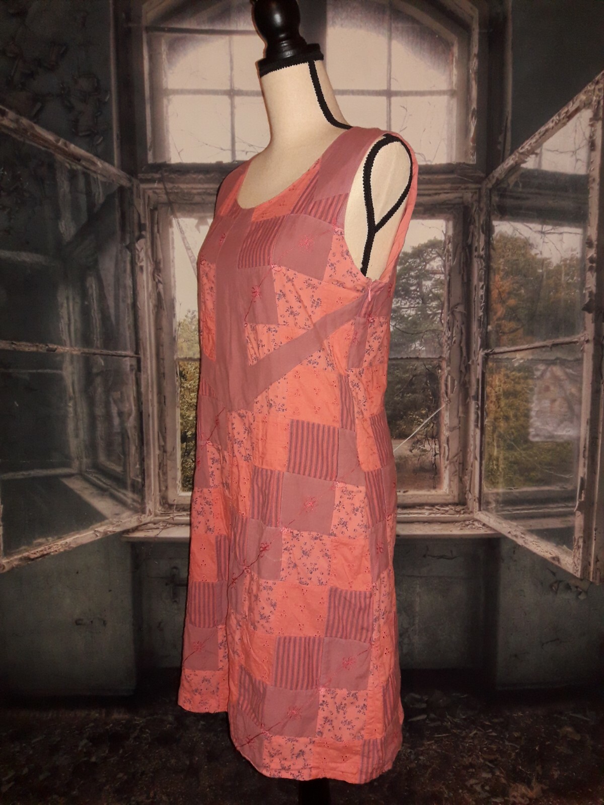 Sundance Catalog Floral Patchwork Shift Dress Siz… - image 5