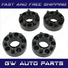 4 Black 2" HUB CENTRIC WHEEL SPACER 5X5.5 or 5x139.7 CB 77.8mm 14X1.5 RAM1500