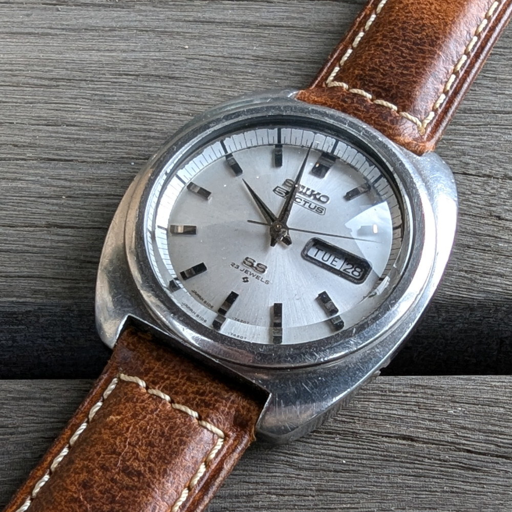 SEIKO 5　ACTUS SS 23JEWELS 6106-7420 セイコー Seiko 5 Actus 6106-7420 Vintage 1969 Overhaul Day Date