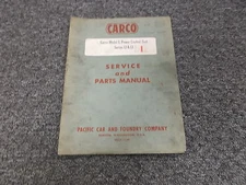Carco Model L Power Control Series 12 13 Part Catalog Service Repair Manual xz