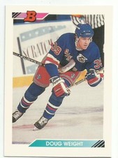 DOUG WEIGHT 1992-93 BOWMAN CARD NM-MT+/NM-MT CONDITION NEW YORK RANGERS