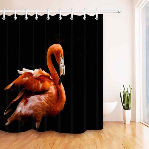 Flamingo Head Waterproof Bathroom Polyester Shower Curtain Liner Water Resistant - Bild 3 von 8