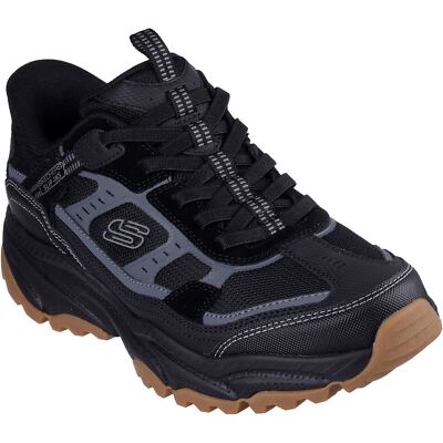 Skechers Vigor AT Leder Herren schwarz Wanderschuhe