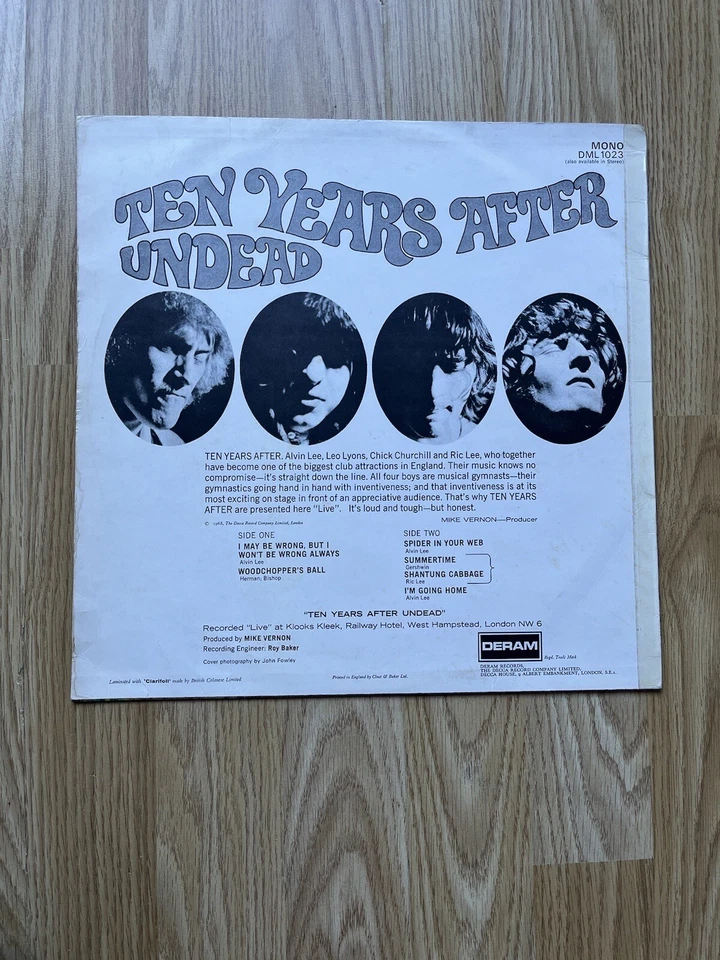 Ten Years After - Undead - Original 1968 - Mono EX/VG+ - Image 2 of 4