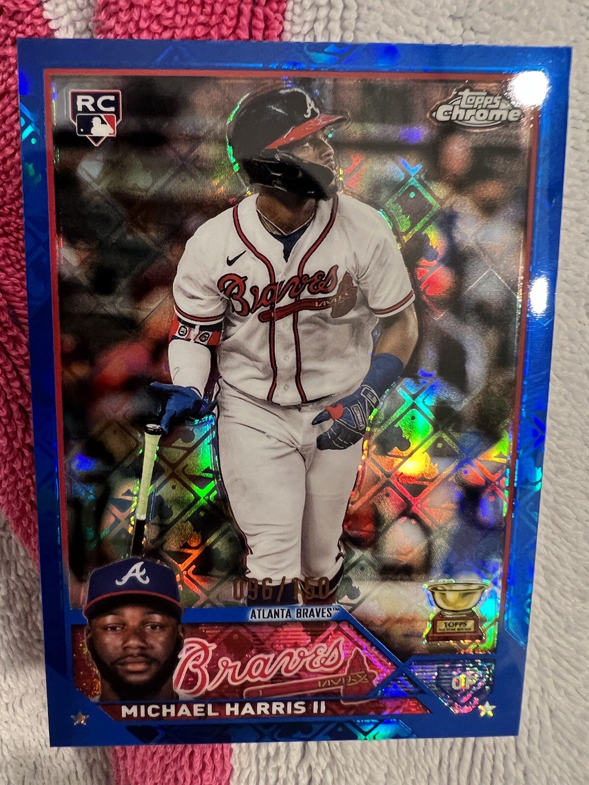 2023 Topps Chrome Logofractor Michael Harris ll Blue Rookie 96/150