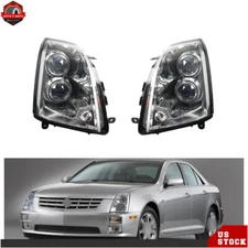 For 2005 2006 2007 2008 2009 2010 2011 Cadillac STS Pair of Headlights Halogen