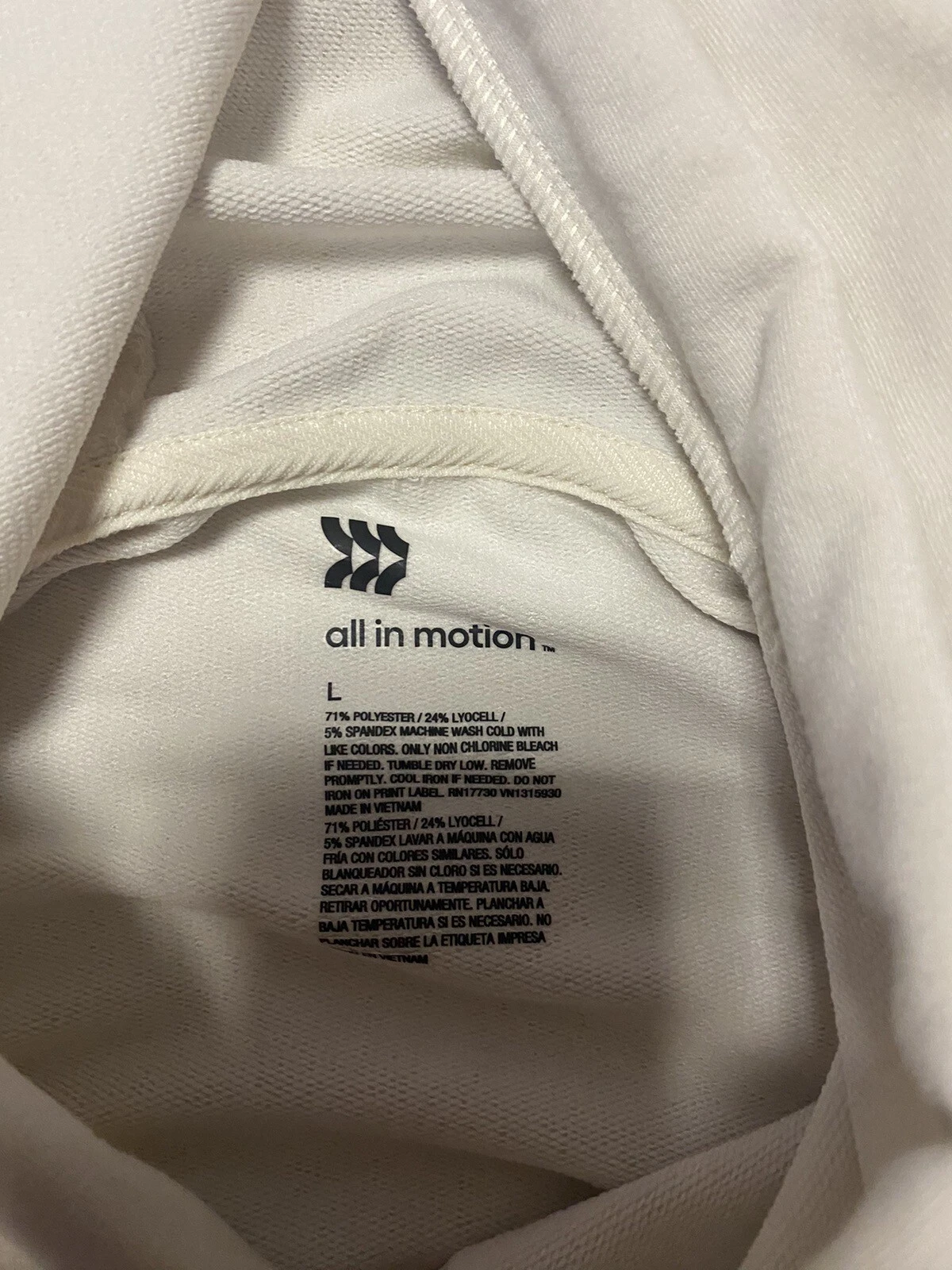 OFF WHITE Pullover con cappuccio morbido elasticizzato da donna morbido manica lunga crema grande