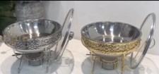 Luxury Chafing Dish W/Lid Buffet Set ,Round Gold Buffet Set, Wedding Banquet 4 L