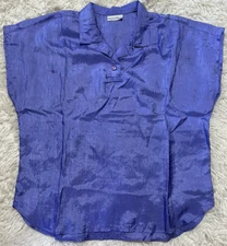 vtg 1970s LAURA MAE SHORT Polyester Lavender Purple Size Large Or XL