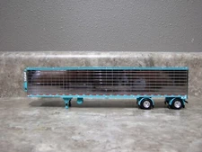DCP 1/64 Teal Chrome 53' Utility Refrigerated Spread Axle Trailer Farm Toy